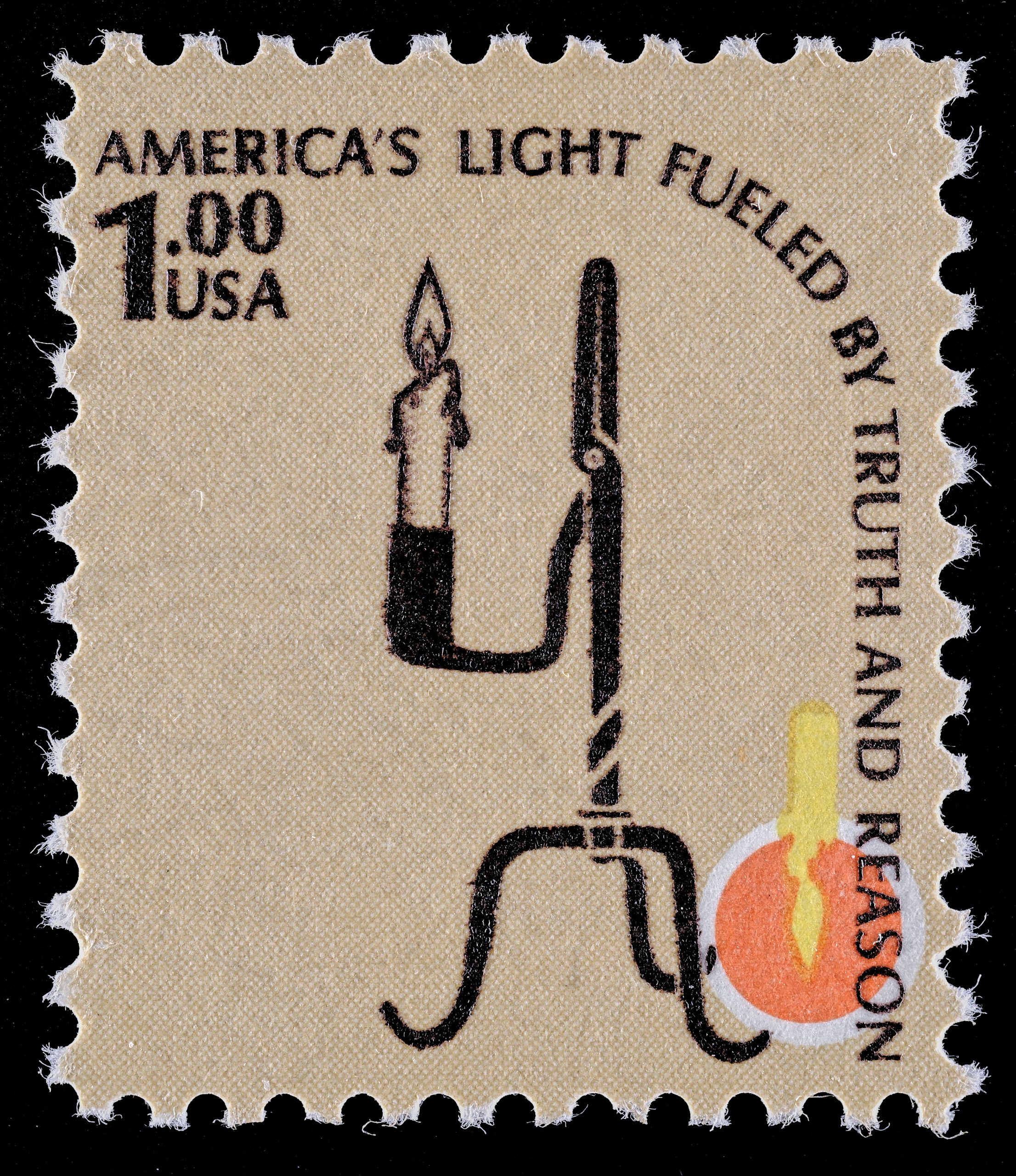 #1610c 1979 $1 Lamp, Engraved Brown Inverted, Unused, Original Gum, Never Hinged